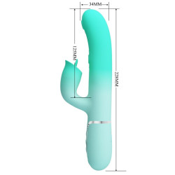 PRETTY LOVE - GIGI MULTIFUNKTIONS-RABBIT-VIBRATOR AQUAGRÜN – Produktansicht 10