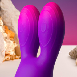 ROCKS-OFF - GLO-GIRL BUNNY LILA FLEXIBLER VIBRATOR – Produktansicht 3