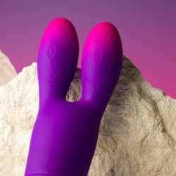 ROCKS-OFF - GLO-GIRL BUNNY LILA FLEXIBLER VIBRATOR – Produktansicht 5