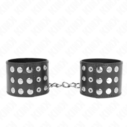 KINK - HANDGELENKFESSELN MIT DRUCKVERSCHLUSS SCHWARZ VERSTELLBAR 19-24 CM X 5,5 CM – Produktansicht 2