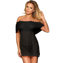 SUBBLIME - DRESSES KURZES KLEID + THONG BLACK