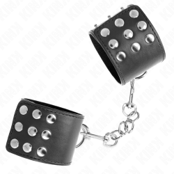 KINK - HANDGELENKFESSELN MIT DRUCKVERSCHLUSS SCHWARZ VERSTELLBAR 19-24 CM X 5,5 CM – Produktansicht 3