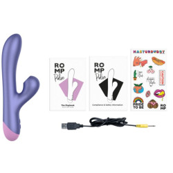 ROMP - PULSE RABBIT DUAL G-PUNKT VIBRATOR ELEKTRISCH BLAU – Produktansicht 3