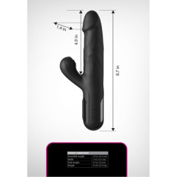 FETISH FANTASY SERIES - SONIX SILIKON-THRUSTER-HASE-VIBRATOR SCHWARZ – Produktansicht 6