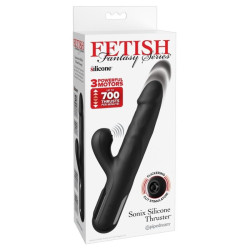 FETISH FANTASY SERIES - SONIX SILIKON-THRUSTER-HASE-VIBRATOR SCHWARZ – Produktansicht 7