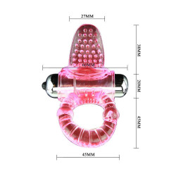 BAILE - SWEET ABS 10 RHYTHMS RING ROSA VIBRATOR PENISRING – Produktansicht 4