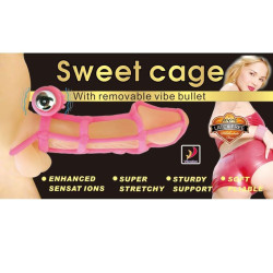 BAILE - SWEET 10 RHYTHMS SILIKON-HÜLLE UND RING FÜR DEN ROSA PENIS – Produktansicht 3