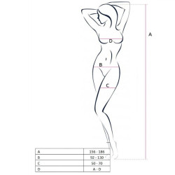 PASSION - WOMAN BS053 ROTER BODYSTOCKING, EINE GRÖSSE – Produktansicht 2