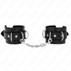 KINK - 3 D-RING HANDGELENKFESSELN VERSTELLBAR SCHWARZ 17,5-25 CM X 6 CM – Produktansicht 2