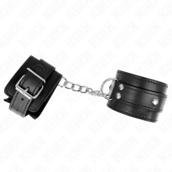 KINK - 3 D-RING HANDGELENKFESSELN VERSTELLBAR SCHWARZ 17,5-25 CM X 6 CM – Produktansicht 3
