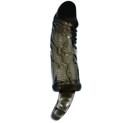 BAILE - PENIS EXTENDER COVER MIT GURT FÜR HODEN SCHWARZ 13.5 CM – Produktansicht 2
