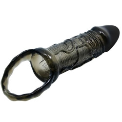 BAILE - PENIS EXTENDER COVER MIT GURT FÜR HODEN SCHWARZ 13.5 CM – Produktansicht 3