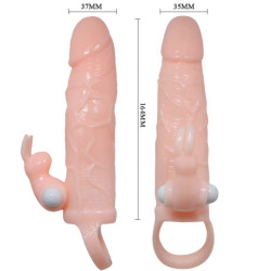 BAILE - BRAVE MAN PENISABDECKUNG MIT KANINCHEN UND DOPPELMOTOR FLEISCH 16.5 CM – Produktansicht 4