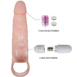 BAILE - BRAVE MAN PENISABDECKUNG MIT KANINCHEN UND DOPPELMOTOR FLEISCH 16.5 CM – Produktansicht 6