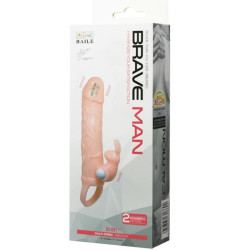 BAILE - BRAVE MAN PENISABDECKUNG MIT KANINCHEN UND DOPPELMOTOR FLEISCH 16.5 CM – Produktansicht 8