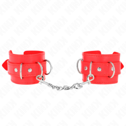 KINK - 3 D-RING HANDGELENKFESSELN VERSTELLBAR ROT 17,5-25 CM X 6 CM – Produktansicht 2