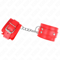 KINK - 3 D-RING HANDGELENKFESSELN VERSTELLBAR ROT 17,5-25 CM X 6 CM – Produktansicht 3