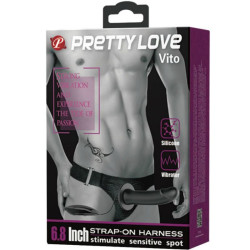 PRETTY LOVE - VITO STRAP-ON MIT HOHLDILDO UND VIBRATION 17.3 CM – Produktansicht 7