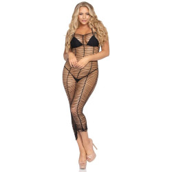 LEG AVENUE - HORIZONTALES NETZ-MAXIKLEID, EINE GRÖSSE – Produktansicht 4
