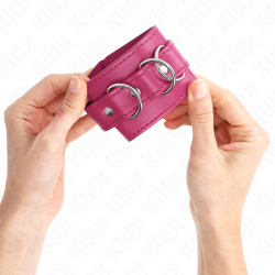 KINK - 3 D-RING HANDGELENKFESSELN VERSTELLBAR ROSA 17,5-25 CM X 6 CM – Produktansicht 4