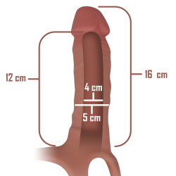 INTENSE - HOHLGESCHIRR MIT SILIKON-DILDO 16 X 3,5 CM – Produktansicht 4