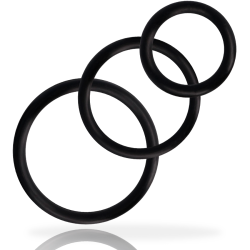 ADDICTED TOYS - RINGSET FÜR PENIS SCHWARZ – Produktansicht 2