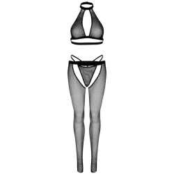 LEG AVENUE - FISCHNETZTOP, G-STRING UND STRUMPFHOSE – Produktansicht 5