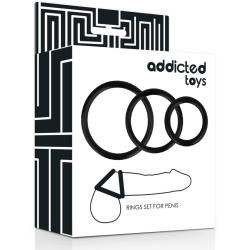 ADDICTED TOYS - RINGSET FÜR PENIS SCHWARZ – Produktansicht 3