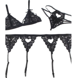 SUBBLIME - SET DREITEILIGES SET BH+ STRUMPFGÜRTEL + STRING – Produktansicht 8