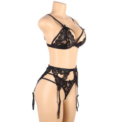 SUBBLIME - SET DREITEILIGES SET BH+ STRUMPFGÜRTEL + STRING – Produktansicht 9