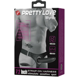 PRETTY LOVE - MYRON STRAP-ON MIT VIBRATION UND HOHLDILDO – Produktansicht 6
