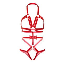 LEG AVENUE - KINK - O-RING-GURT MIT NIETEN, TEDDY, GRÖSSE – Produktansicht 3