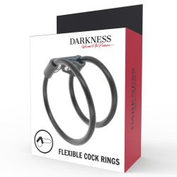 DARKNESS - DOPPELTER FLEXIBLER PENISRING – Produktansicht 4