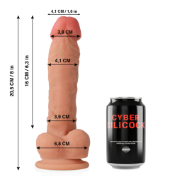 CYBER SILICOCK - ULTRA-REALISTISCHER. WEICHER FLÜSSIGER SILIKON-DONG 20.5 CM -O- 4.1 CM – Produktansicht 2