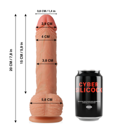 CYBER SILICOCK - FREEMAN ULTRA REALISTISCHES. WEICHES FLÜSSIGE SILIKON 20 CM -O- 3.8 CM – Produktansicht 2