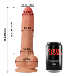 CYBER SILICOCK - CONNOR ULTRA REALISTISCHES. WEICHES FLÜSSIGE SILIKON 20.5 CM -O- 3.7 CM – Produktansicht 2