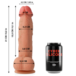 CYBER SILICOCK - SAUL ULTRA REALISTISCHES. WEICHES FLÜSSIGE SILIKON 21 CM -O- 4.2 CM – Produktansicht 2