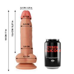 CYBER SILICOCK - JUDE ULTRA REALISTISCHES. WEICHES FLÜSSIGE SILIKON 18 CM -O- 3.2 CM – Produktansicht 2