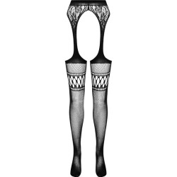 PASSION - S026 SCHWARZE STRUMPFSTRUMPFHOSE, EINE GRÖSSE – Produktansicht 5