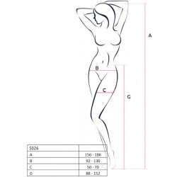 PASSION - S026 SCHWARZE STRUMPFSTRUMPFHOSE, EINE GRÖSSE – Produktansicht 7