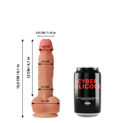 CYBER SILICOCK - ANSEL ULTRA REALISTISCHES. WEICHES FLÜSSIGE SILIKON 15.5 CM -O- 2.9 CM – Produktansicht 2