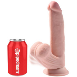 KING COCK - PLUS 3D DILDO SWINGING BALLS 24.5 CM HELLE HAUT – Produktansicht 2
