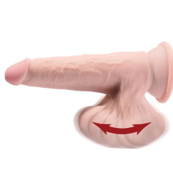 KING COCK - PLUS 3D DILDO SWINGING BALLS 24.5 CM HELLE HAUT – Produktansicht 3