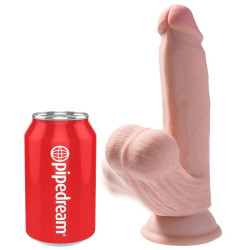 KING COCK - PLUS 3D DILDO SWINGING BALLS 15.2 CM HELLE HAUT – Produktansicht 2