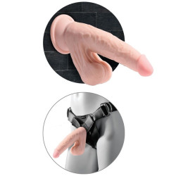 KING COCK - PLUS 3D DILDO SWINGING BALLS 15.2 CM HELLE HAUT – Produktansicht 5