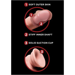 KING COCK - PLUS 3D DILDO SWINGING BALLS 15.2 CM HELLE HAUT – Produktansicht 6