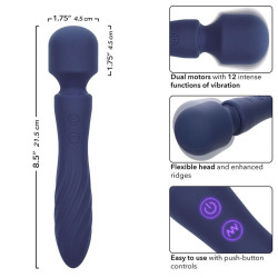 CALEXOTICS - CHARISMA MYSTIQUE MASSAGER DOPPELMOTOR 12 FUNKTIONEN 20,5 CM X 4,5 CM LILA – Produktansicht 8