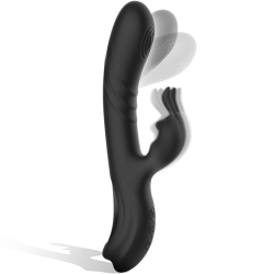 BLACK&SILVER - JAMIE WIEDERAUFLADBARER SILIKON-KANINCHENSTIMULATOR SCHWARZ – Produktansicht 2