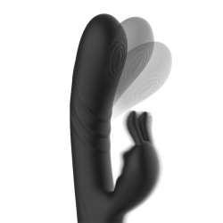 BLACK&SILVER - JAMIE WIEDERAUFLADBARER SILIKON-KANINCHENSTIMULATOR SCHWARZ – Produktansicht 3