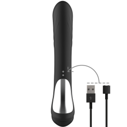 BLACK&SILVER - JAMIE WIEDERAUFLADBARER SILIKON-KANINCHENSTIMULATOR SCHWARZ – Produktansicht 4
